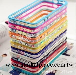 蘋果4手機殼最新款 iphone4s手機殼 雙色透明邊框 蘋果5代邊框工廠,批發,進口,代購