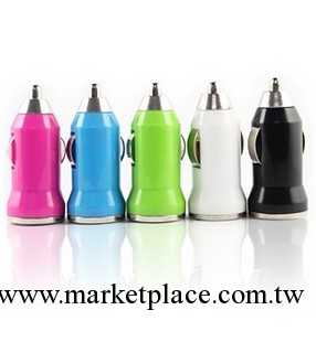 迷你蘋果車載充電器 iPhone4車載充電器 車充usb 子彈頭幻彩工廠,批發,進口,代購