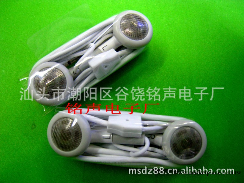 供應ipod nano二代配機耳機耳塞、MP3耳機、蘋果iphone熱賣耳機工廠,批發,進口,代購