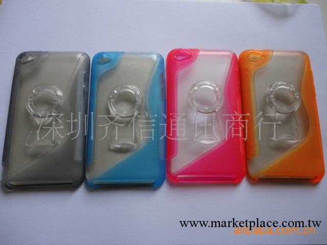 ipod蘋果touch4支架PC+TPU殼可拆支架工廠,批發,進口,代購