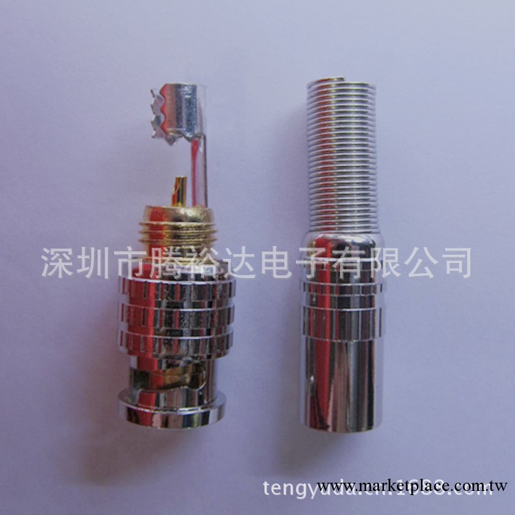 BNC插頭 美式鍍金芯 接線包芯BNC BNC連接器 RF同軸連接器工廠,批發,進口,代購