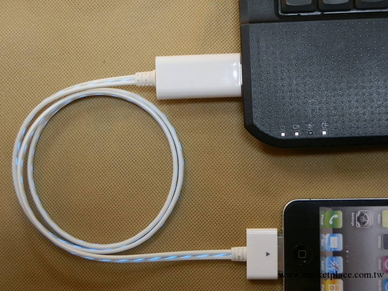 可視電流發光線 追光線 冷光線發光線 適用iphone4s/ipad3/ipod工廠,批發,進口,代購