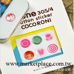 潮爆 蘋果 iphone4 4s iPod Touch iPad 2/3/4通用 home 按鍵貼工廠,批發,進口,代購