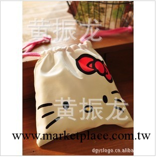 訂做日本熱轉印毛絨收納小佈藝袋子、色丁佈束口玩具福袋工廠,批發,進口,代購