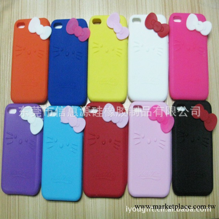 hello kitty iphone5蝴蝶結套 蘋果手機矽膠套超低價批發工廠,批發,進口,代購