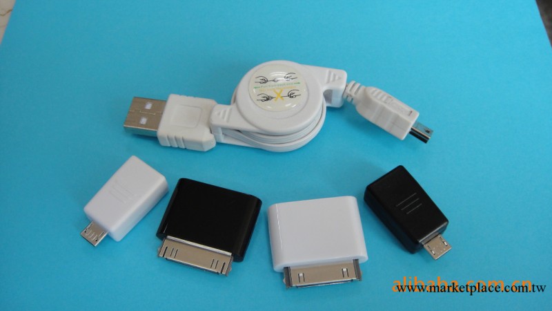 蘋果iphoe4 強進強出型轉MINI USB 5PIN 母4代方殼數據 充電IPOD工廠,批發,進口,代購