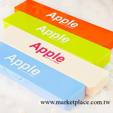 7607 創意韓國文具 Apple糖果色收納盒 學生文具盒 收納筆盒工廠,批發,進口,代購