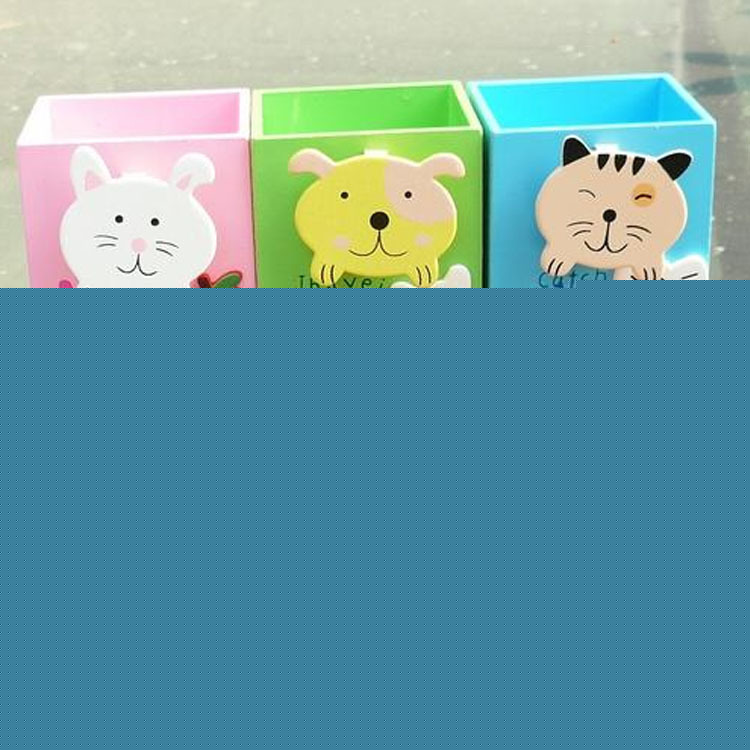 韓國文具 可愛動物木質筆筒 文具收納 小學生獎品禮品批發工廠,批發,進口,代購