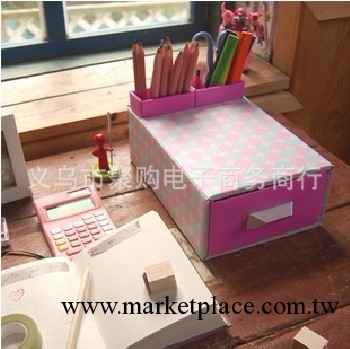 韓國熱銷文具~DIY桌面收納盒|抽屜盒+2個筆筒工廠,批發,進口,代購