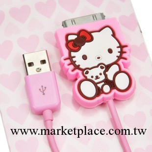 Hello Kitty造型 iphone4/4s數據線充電器 蘋果手機USB充電器工廠,批發,進口,代購