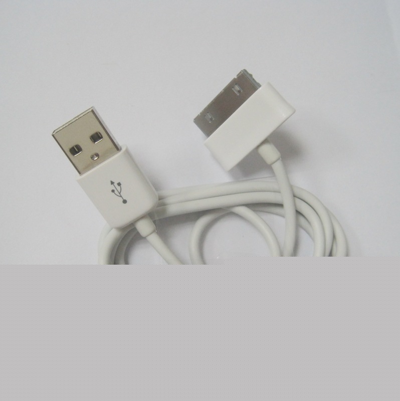 蘋果數據線充電線6針磨砂印字1米ipad iPhone4手機數據線廠傢批發工廠,批發,進口,代購