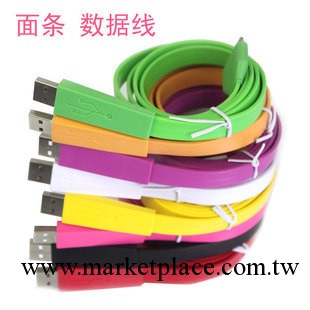 批蘋果iphone 4s 4 iPad1 2扁平數據線 大面條數據線 彩色數據線工廠,批發,進口,代購