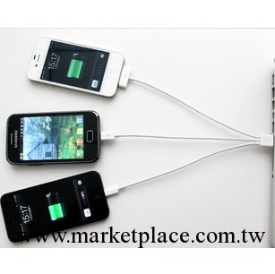 蘋果一拖三數據線iphone5多功能1分3合多用萬能分線器nano7充電線工廠,批發,進口,代購