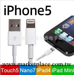 工廠大量供應iphone5數據線 蘋果5代一體頭帶屏蔽工廠,批發,進口,代購