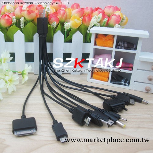 1拖十  蘋果數據線 USB充電線 數據線工廠直銷工廠,批發,進口,代購
