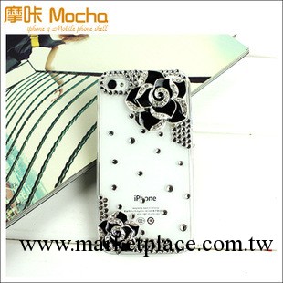 山茶花 iphone4手機殼 iphone4s手機殼 蘋果4手機殼 水鉆外殼工廠,批發,進口,代購