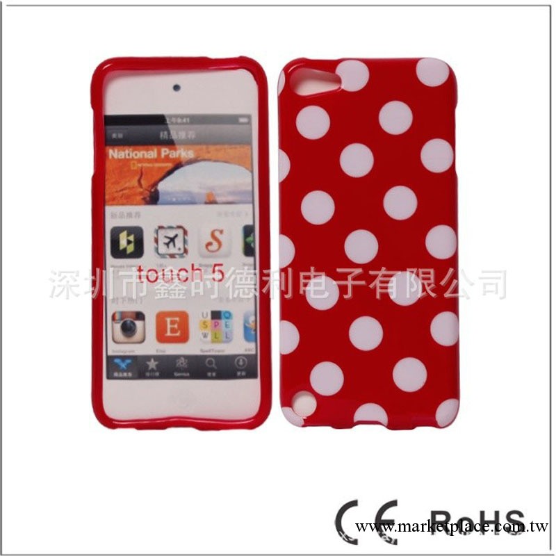 蘋果touch5波點手機套 TPU圓點清水套 ipod 保護殼 手機保護殼套工廠,批發,進口,代購