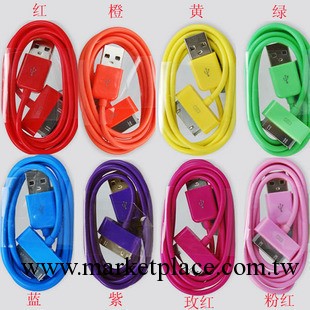 蘋果6針數據線 iphone4 ipod IPAD充電線  1米 2米 3米 均有供應工廠,批發,進口,代購