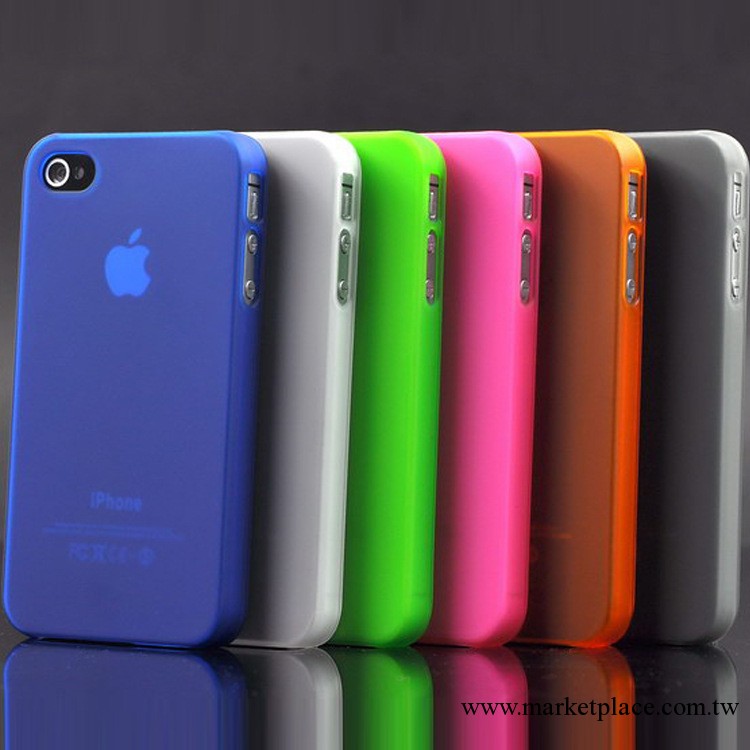 IPhone4/4S 透明防滑 手機保護套 防刮傷 0.5MM超薄 6種顏色選擇批發・進口・工廠・代買・代購