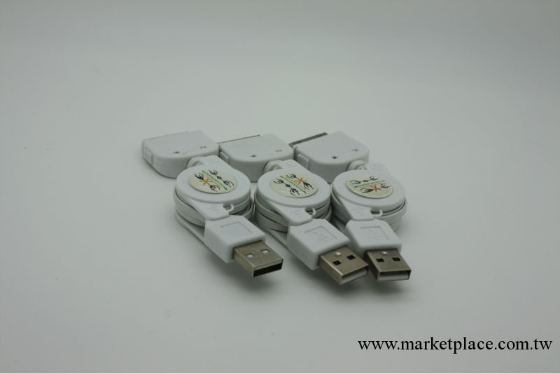 深圳廠傢現貨批發黑白色80cm全銅線可伸縮線iphone手機數據充電線工廠,批發,進口,代購