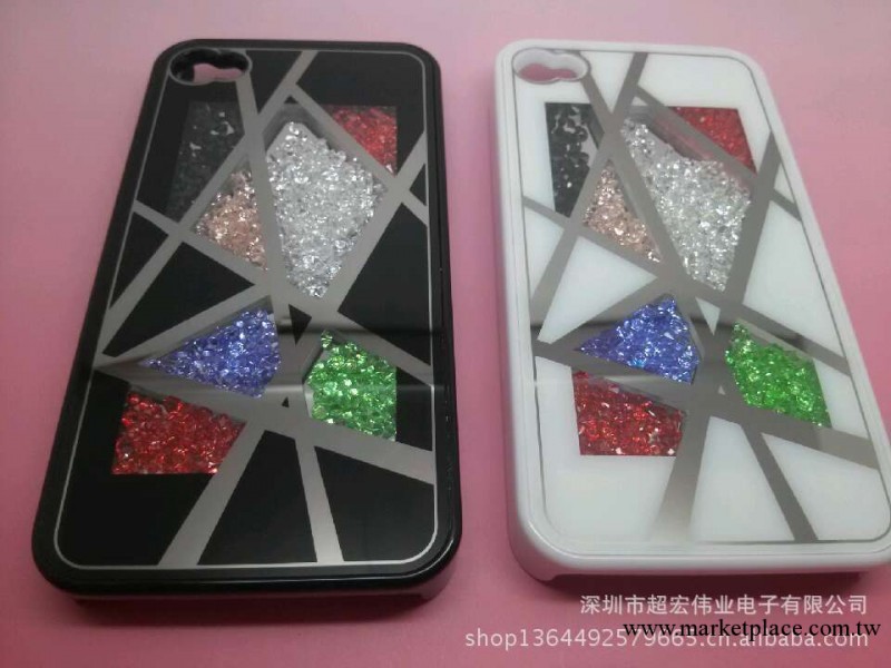 獨傢正品 iphone4/4s蘋果 七彩水晶鑲鉆保護殼工廠,批發,進口,代購