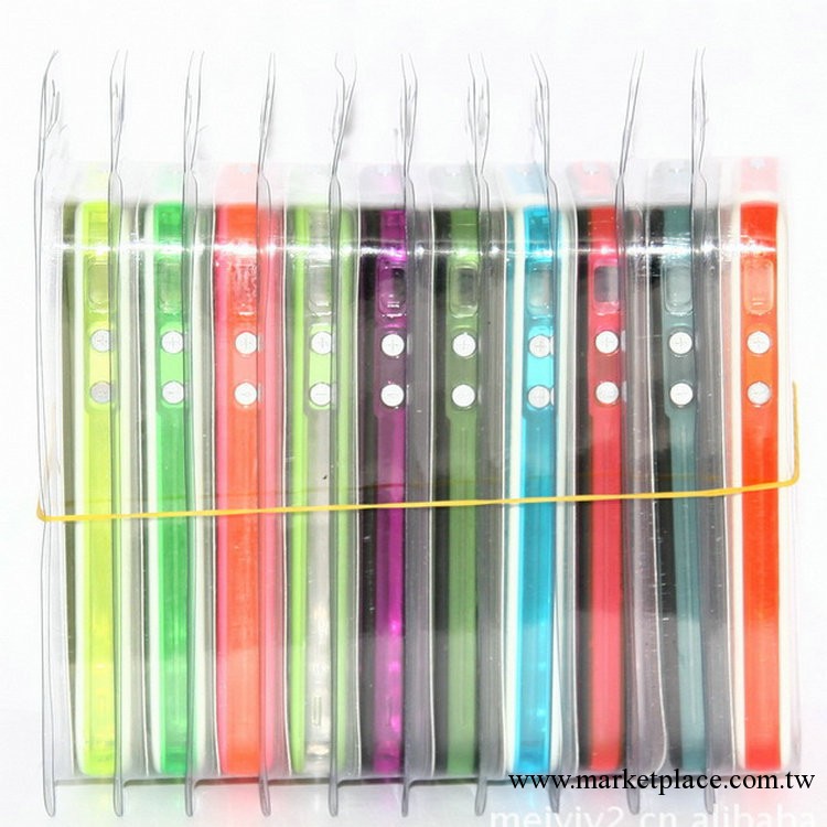 新款蘋果  iPhone4/4S 雙色透明 邊框 保護套 保護殼工廠,批發,進口,代購