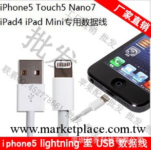 廠傢直供 蘋果數據線 iphone5數據線 ipadmini數據線 帶鋁箔磨砂工廠,批發,進口,代購