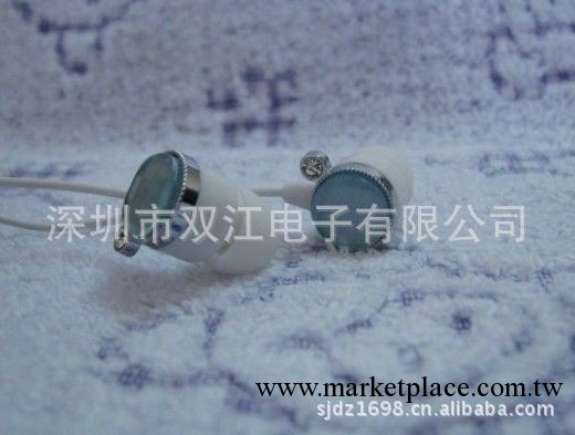 鑲鉆石耳機/深圳耳機廠傢訂做LOGO，適用於IPOD IPHONE IPAD工廠,批發,進口,代購