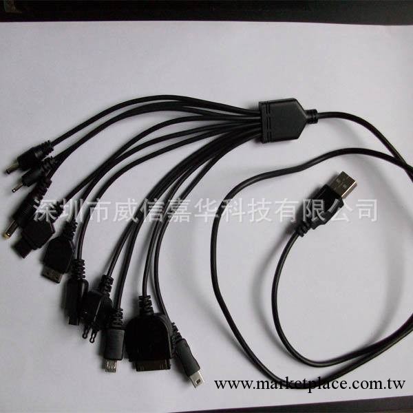 十合一多功能蘋果數據線、iphone充電線、ipod充電線、IPAD充電線工廠,批發,進口,代購