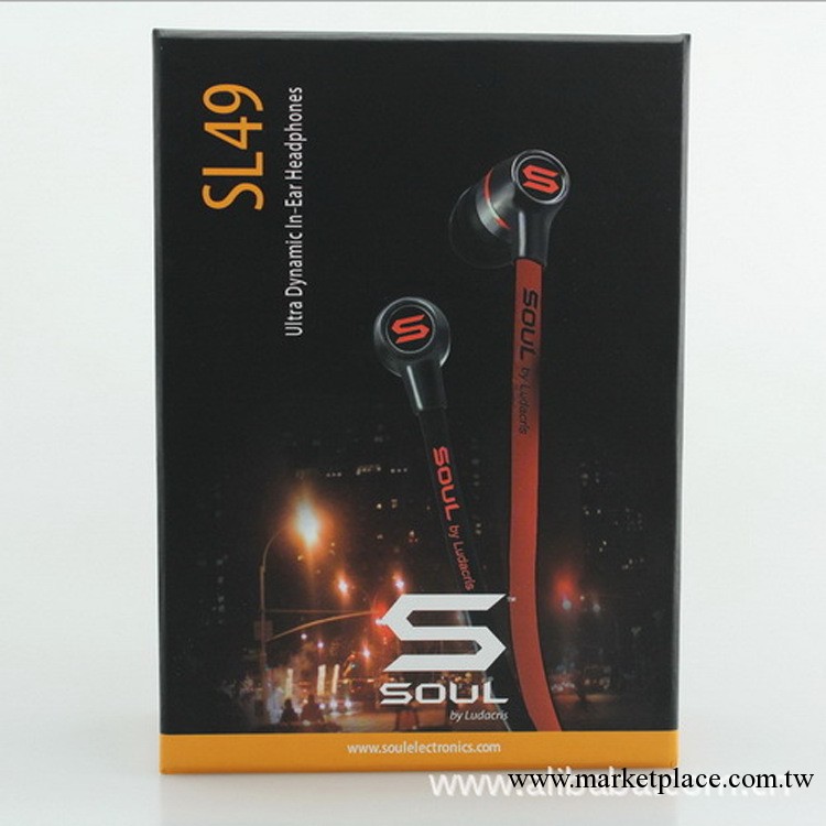 1:1美國靈魂SOUL SL49 iphone線控帶麥入耳式耳機重低音面條耳機工廠,批發,進口,代購
