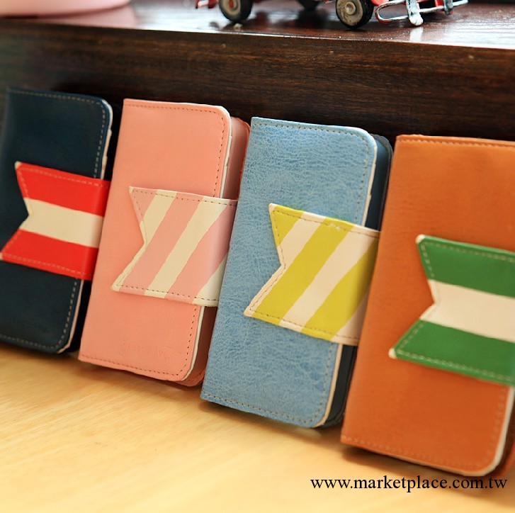 韓國文具批發 iphone旗幟皮制手機殼 4款9299工廠,批發,進口,代購