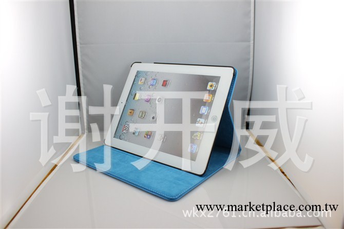 ipad 3小羊皮 左右開 支架式智能休眠 三檔位貼殼皮套工廠,批發,進口,代購