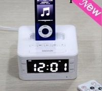 迷你IPhone音箱ipod iphone4s蘋果外接音箱音響鬧鐘收音機工廠,批發,進口,代購