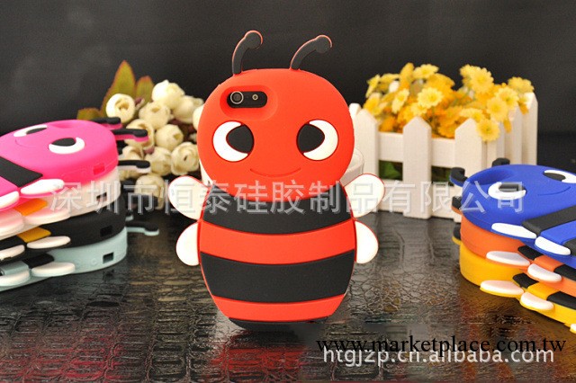 蘋果ipod touch4小蜜蜂矽膠手機套、touch4蜜蜂矽膠保護套工廠,批發,進口,代購