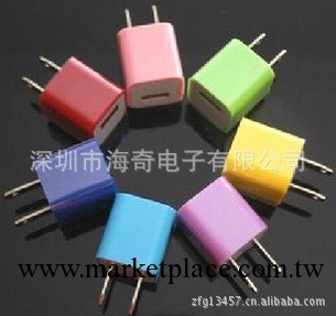 Iphone Ipod綠點充電器有多款顏色可選 白色 黑色 紫色 粉色 綠色工廠,批發,進口,代購