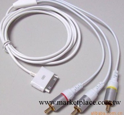 現貨蘋果ipad2/3 iPhone4s連接電視線/av線 av視頻線 音頻廠傢工廠,批發,進口,代購