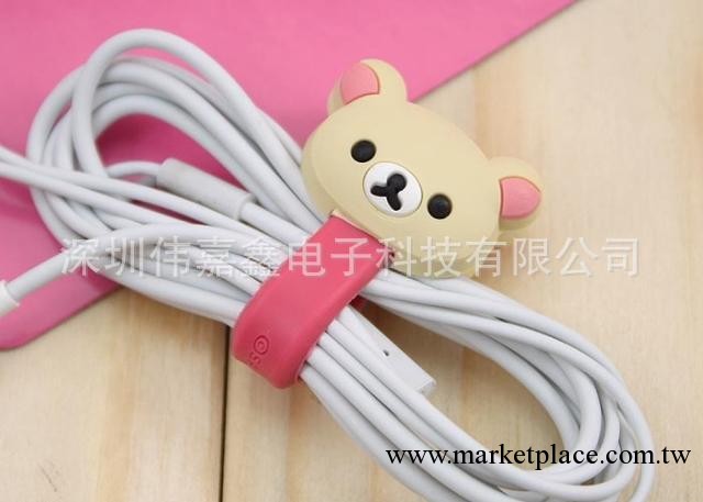 iphone 4 4S ipod ipad 1 2 輕松小熊 耳機 繞線器 紐扣款 一對工廠,批發,進口,代購
