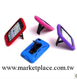 蘋果 iPod touch4 手機保護殼 二合一 機器人支架殼itouch4 外殼工廠,批發,進口,代購