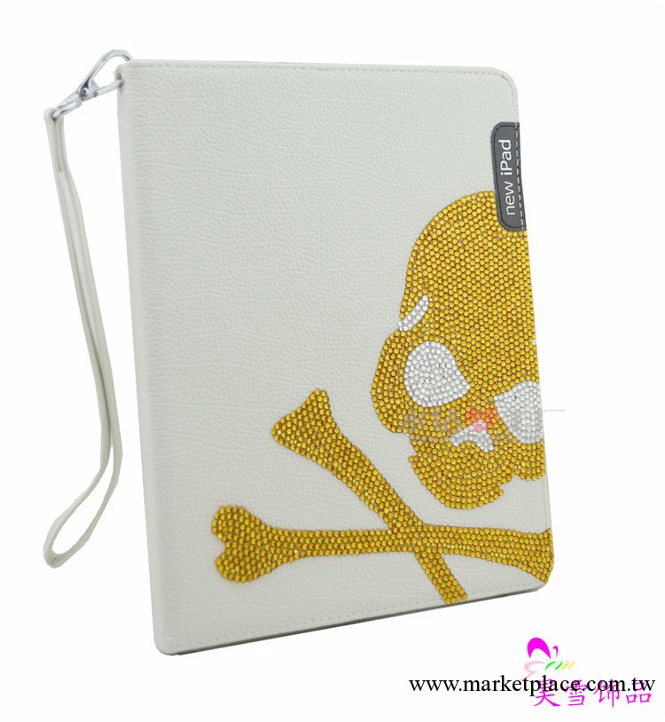 熱賣 新款閃鉆骷髏頭 IPAD MINI 鑲鉆皮套 來樣訂做 加工工廠,批發,進口,代購