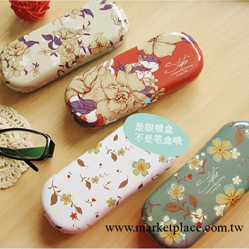 韓國文具 藍果維多利亞-眼鏡盒 鐵盒收納盒 金屬工藝品21099771工廠,批發,進口,代購