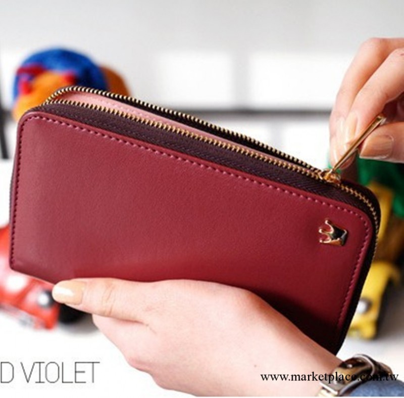 iPhone4手機包 韓版2013新款皇冠錢包女士長款錢包 量大從優f015工廠,批發,進口,代購