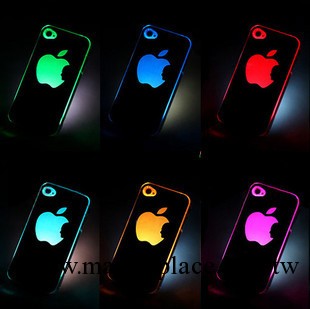 蘋果手機殼 來電閃燈保護套 iphone44s卡通手機套 蘋果4發光配件工廠,批發,進口,代購