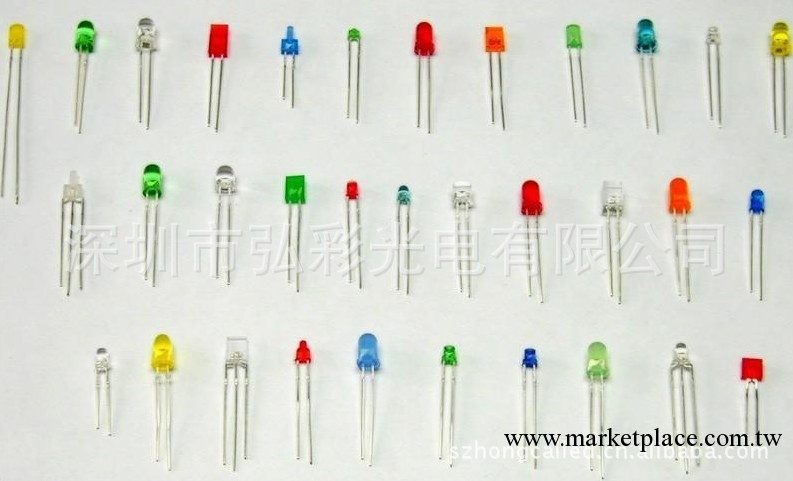 供應紅黃藍綠白3mm5mm平頭內凹方形LED工廠,批發,進口,代購