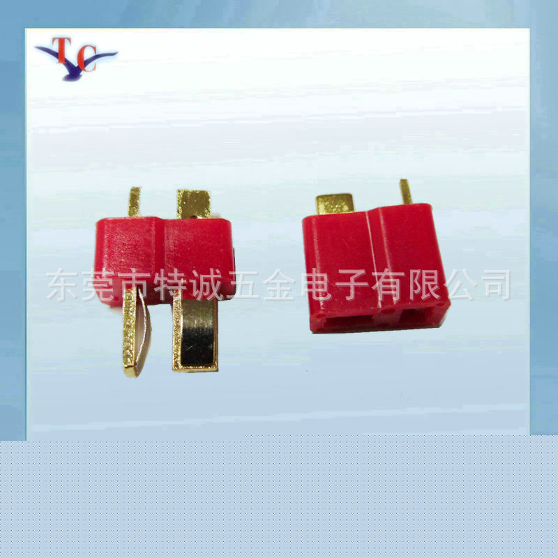 【廠價直銷】防火耐高溫紅色T型插頭連接器工廠,批發,進口,代購