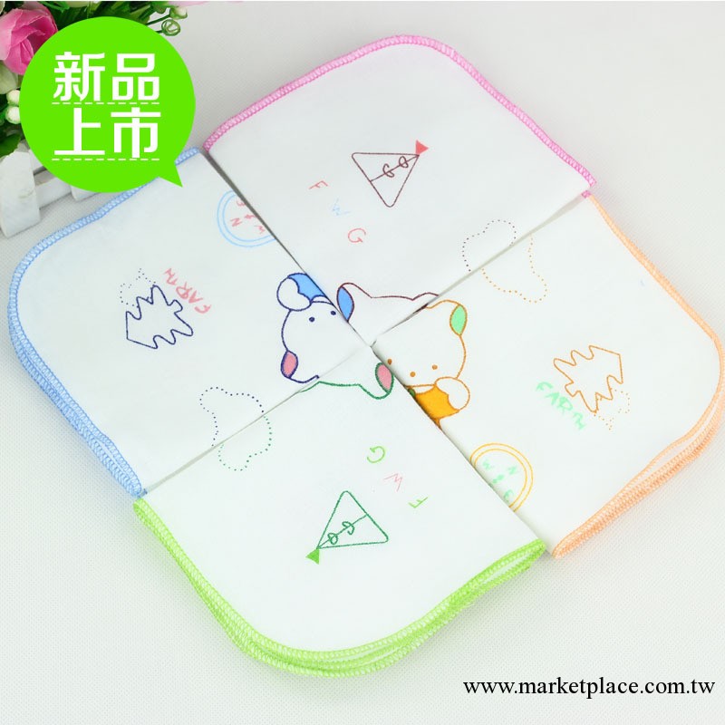 純棉方巾批發 提花方巾 嬰兒洗臉巾 三層棉紗口水巾25*25CM FS16工廠,批發,進口,代購