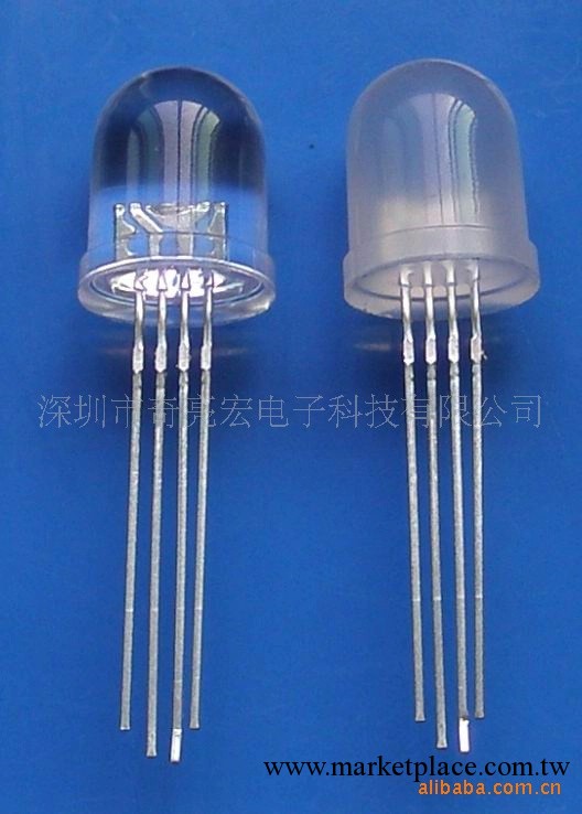 低價供應led發光二極管F10全彩共陽藍白綠工廠,批發,進口,代購