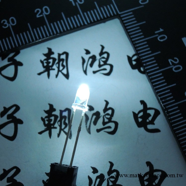 LED發光二極管 F3短腳 白發白光工廠,批發,進口,代購