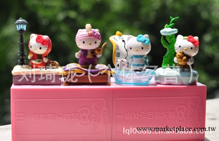 動漫周邊批發正版4款Hello kitty貓盒裝手辦公仔工廠,批發,進口,代購