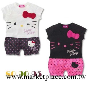 童裝直批夏款hello kitty女童拼色造型嬰幼兒寶寶短袖哈衣 批28*3工廠,批發,進口,代購