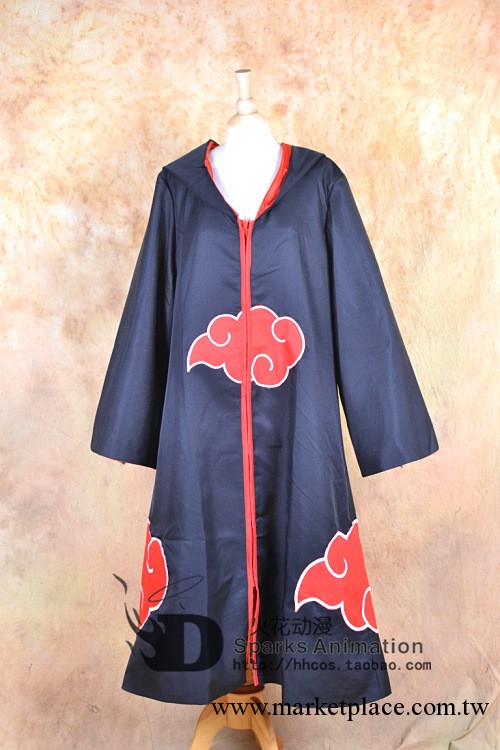 火花動漫COS/火影忍者嘵組織浮雲披風/火雲袍 cos服定做工廠,批發,進口,代購